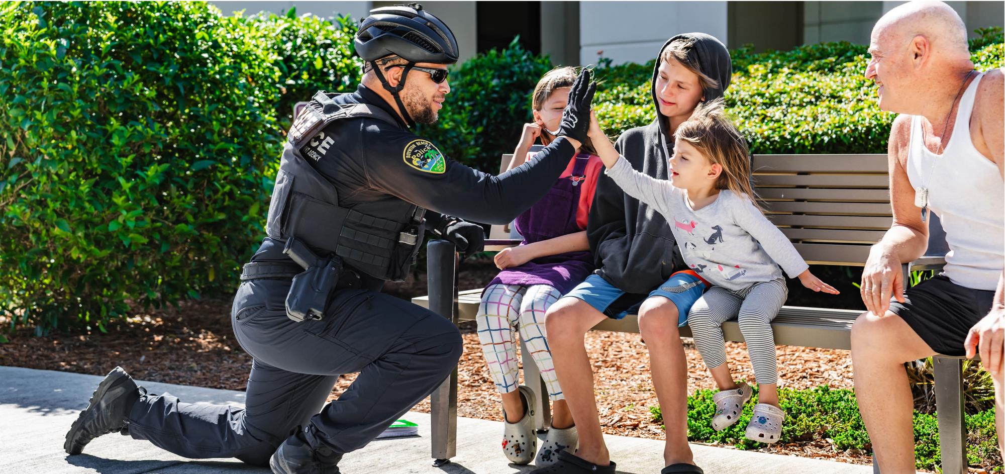 Officer Davis with Kids
